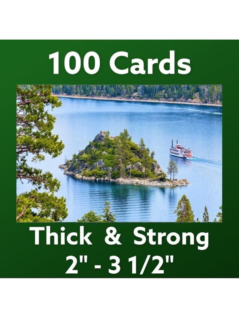 100 2" - 3 1/2"  Lake Tahoe Cards. PRICE IS FIRM